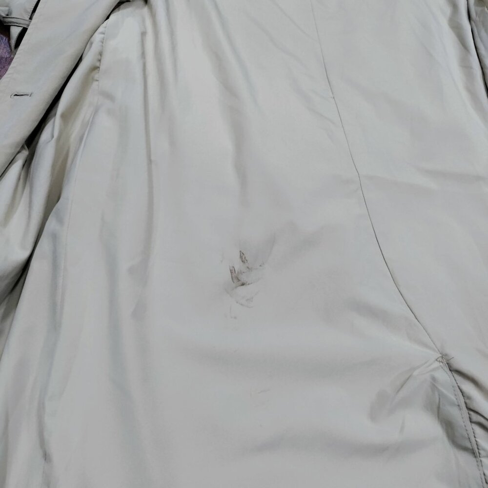Line and Dot Beige Double Breasted Belted Long Trench Coat Women's Size Small - Picture 13 of 16